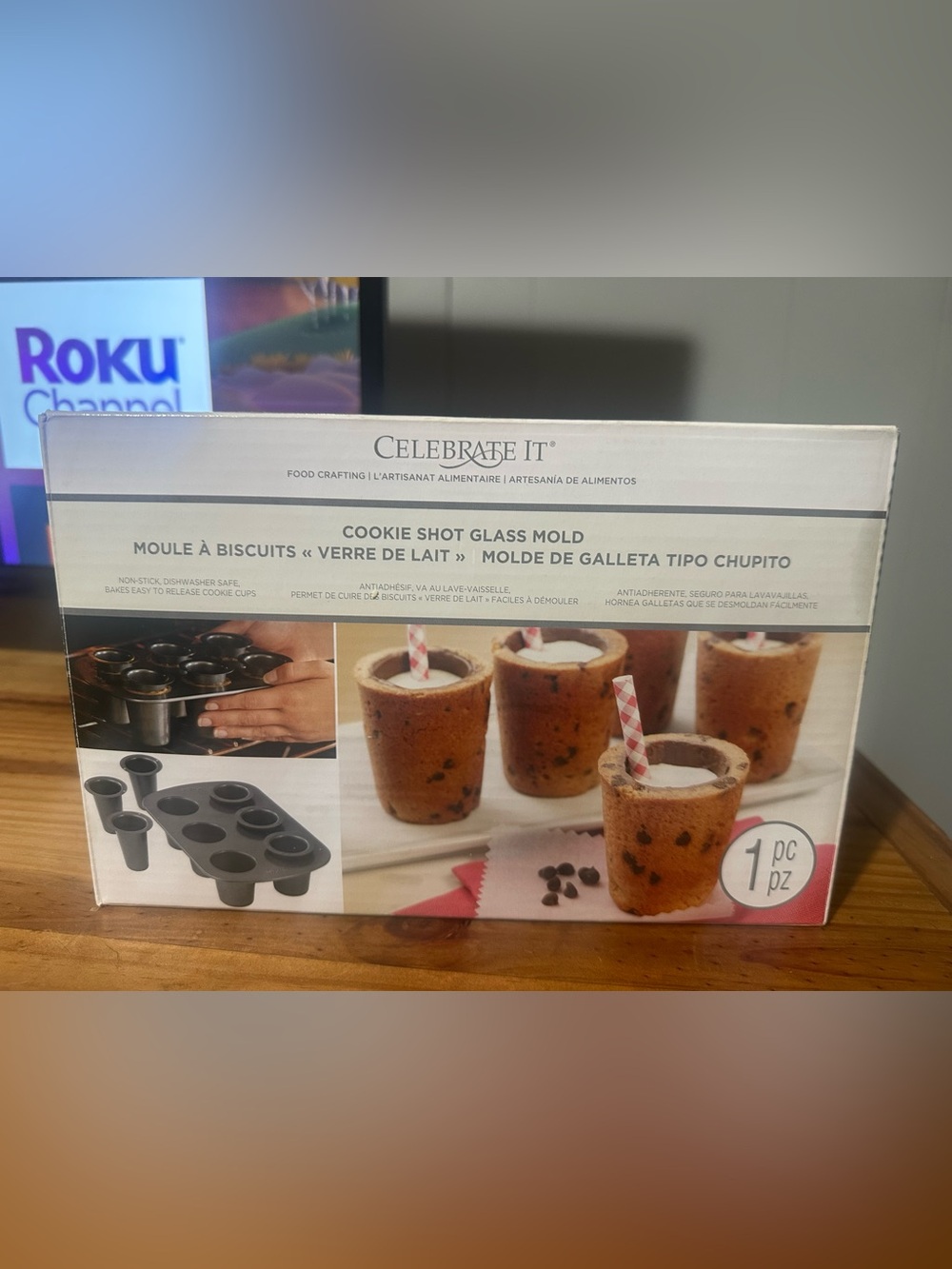 Celebrate It Cookie Shot Glass Mold with Brown Cookie Cups Image